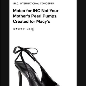 INC International Concepts Black Stiletto Heels